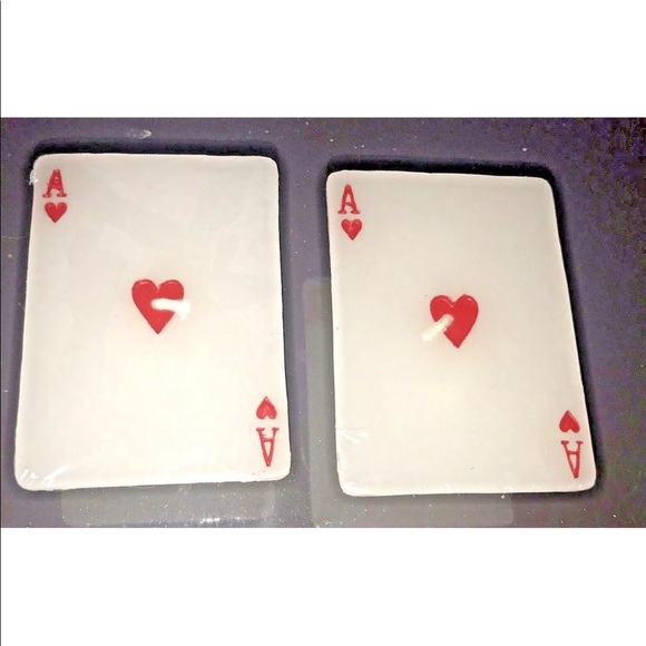 New 2 Floating Candles Ace of Hearts